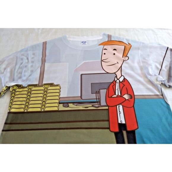 Wall Street Trader Gold Bars All Over Print Graphic‎ Mens 2XL Vapor Apparel XXL - Picture 3 of 16